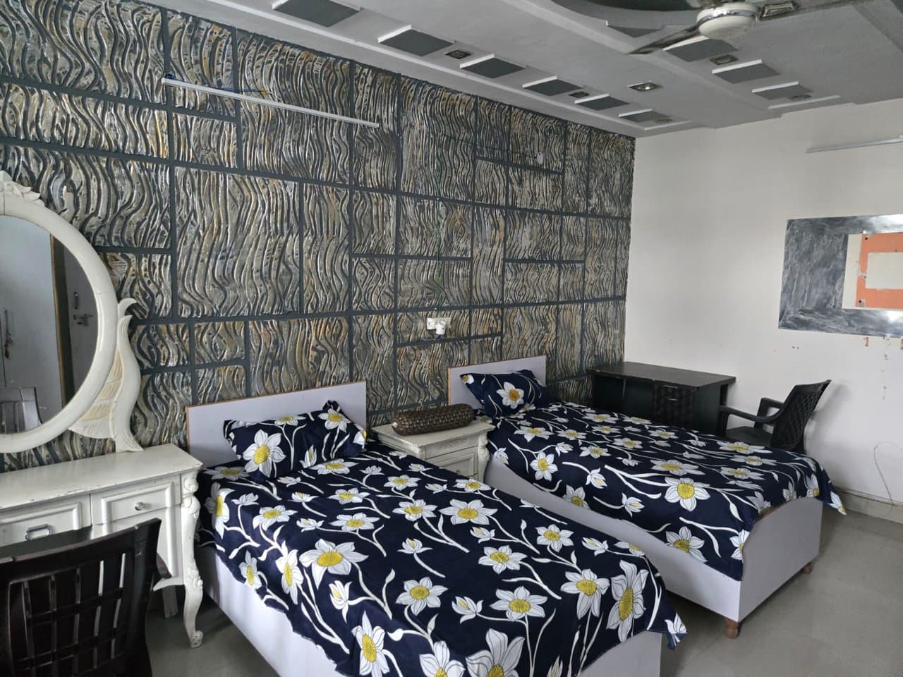 Spacious double-sharing room with two beds